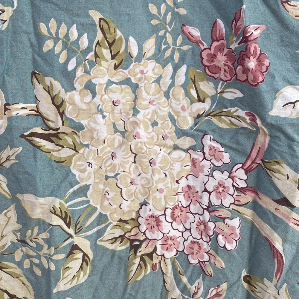 One [1] Pottery Barn Elodie Euro Sham Blue Floral French Country 30